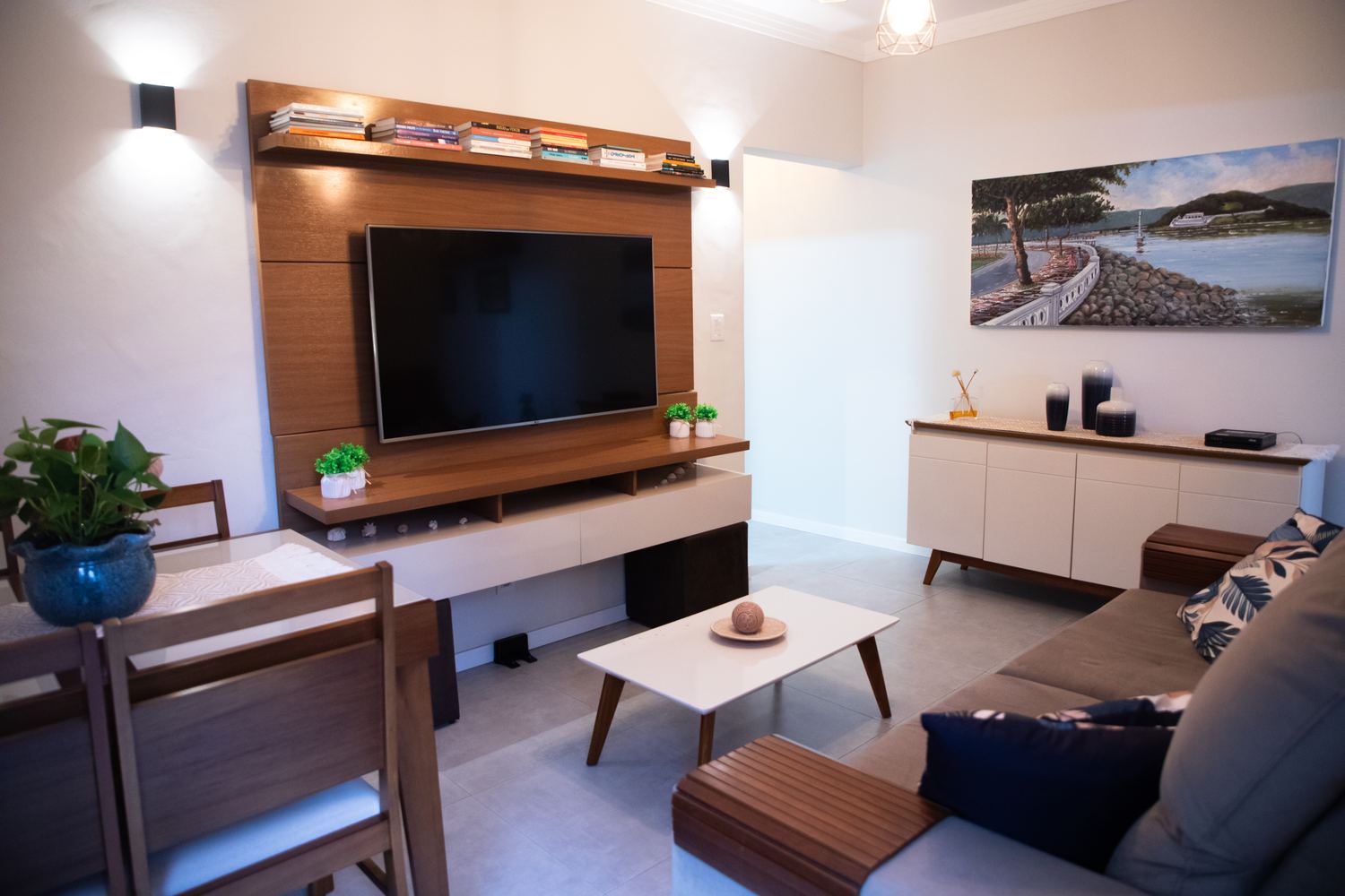 Sala do apartamento no Gonzaga